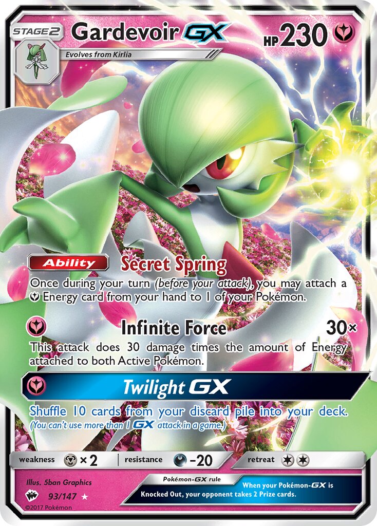 Gardevoir-GX 093/147 — Burning Shadows (English Pokémon TCG card)