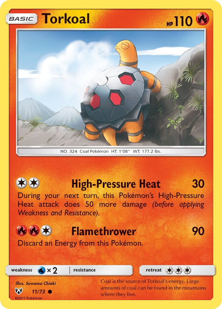 Torkoal 011/73 — Shining Legends (English Pokémon TCG card)