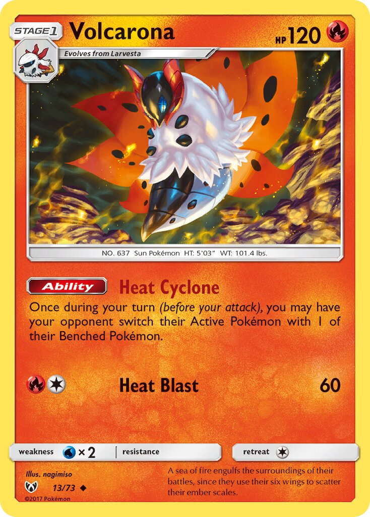 Volcarona 013/73 — Shining Legends (English Pokémon TCG card)