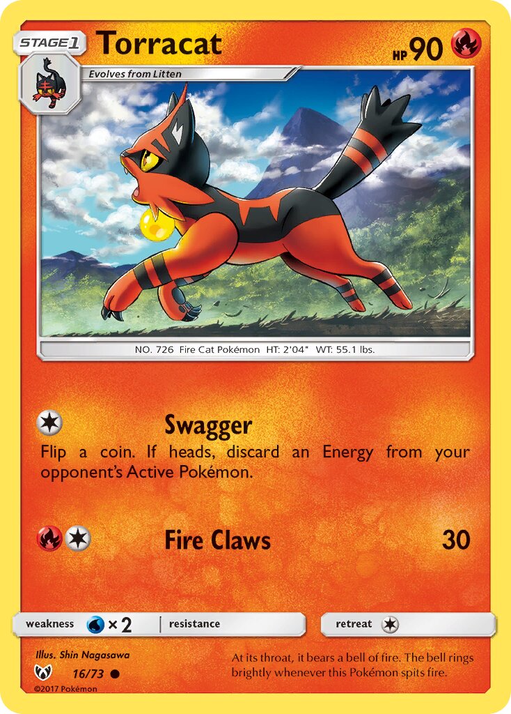 Torracat 016/73 — Shining Legends (English Pokémon TCG card)