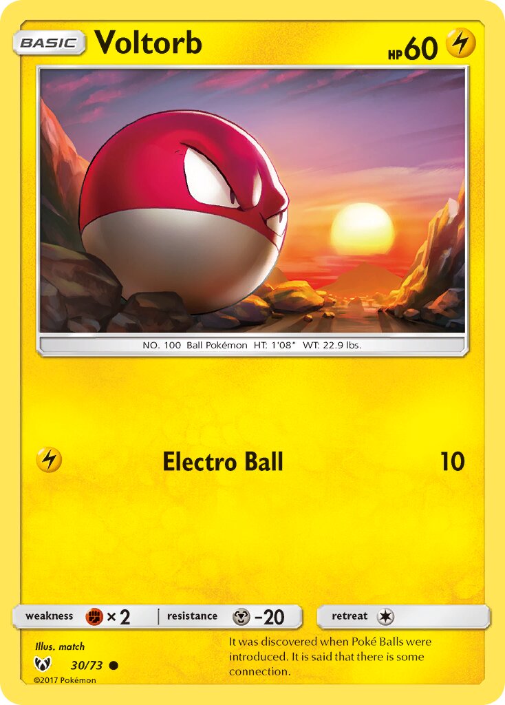 Voltorb 030/73 — Shining Legends (English Pokémon TCG card)