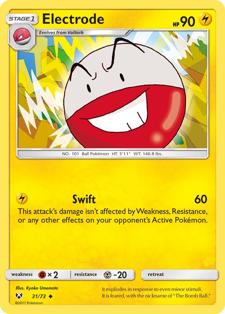 Electrode 031/73 — Shining Legends (English Pokémon TCG card)