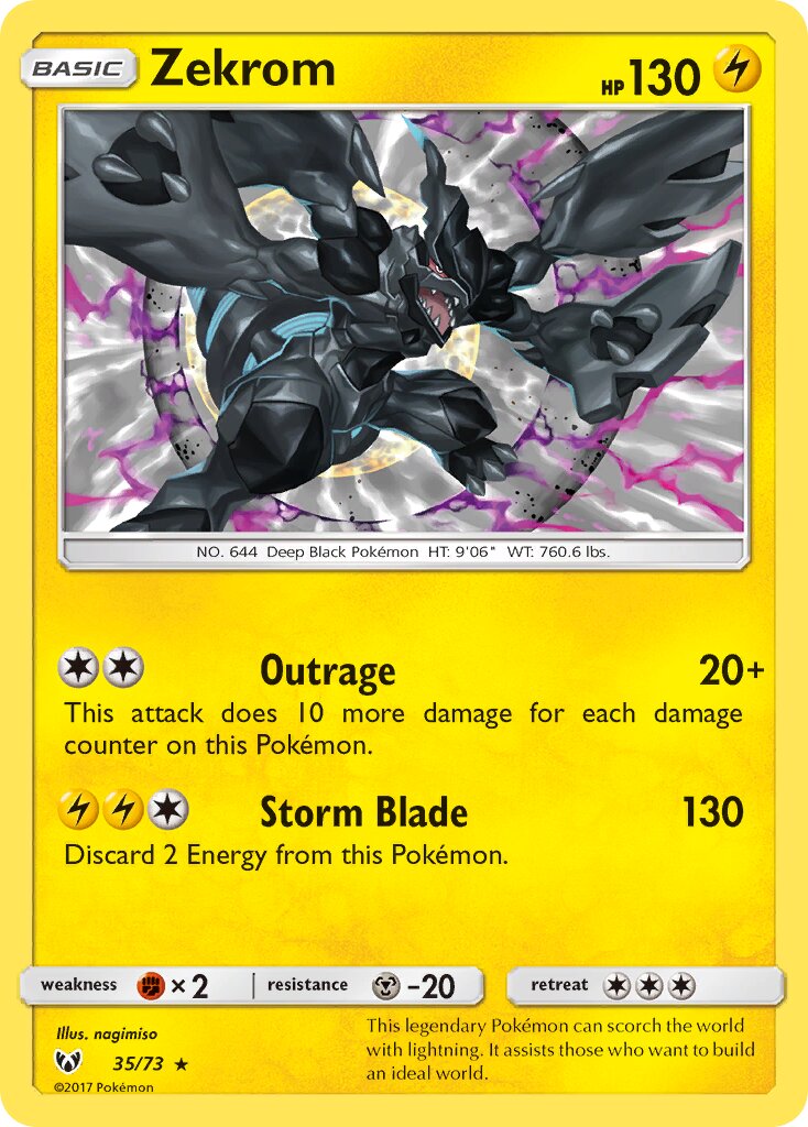 Zekrom 035/73 — Shining Legends (English Pokémon TCG card)