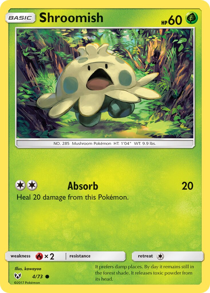 Shroomish 004/73 — Shining Legends (English Pokémon TCG card)