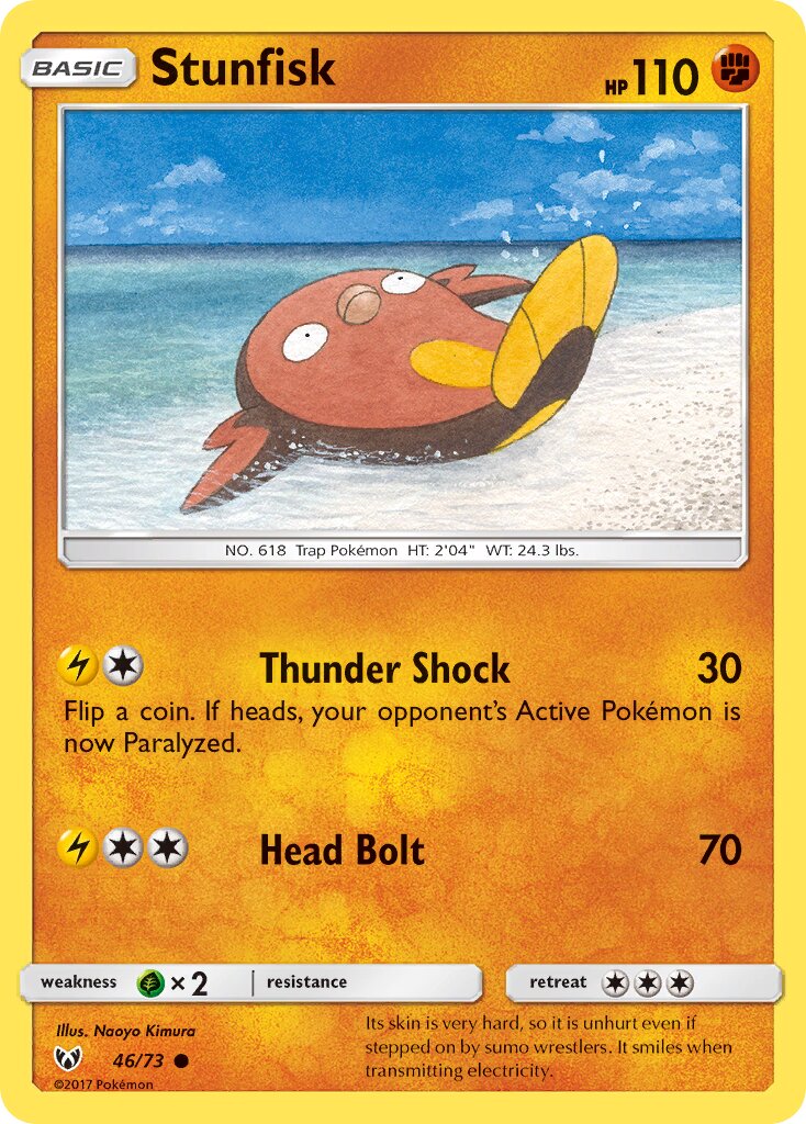 Stunfisk 046/73 — Shining Legends (English Pokémon TCG card)