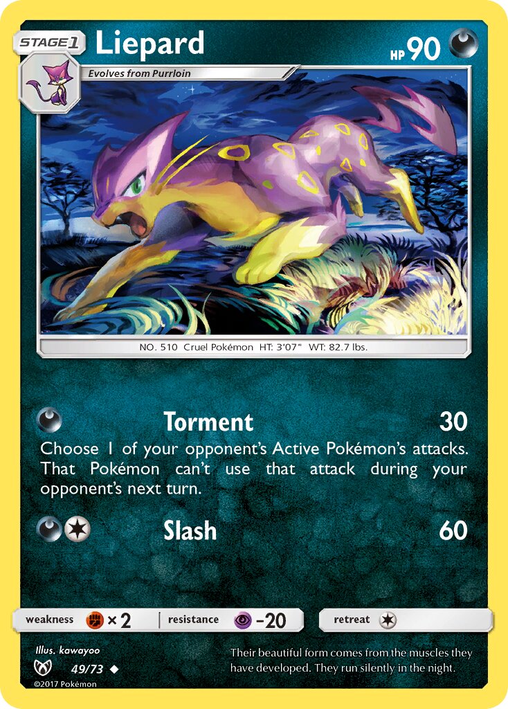 Liepard 049/73 — Shining Legends (English Pokémon TCG card)