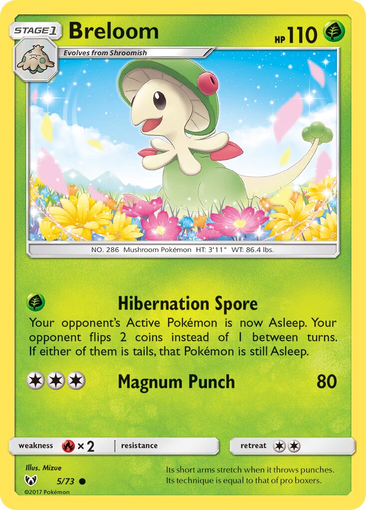 Breloom 005/73 — Shining Legends (English Pokémon TCG card)