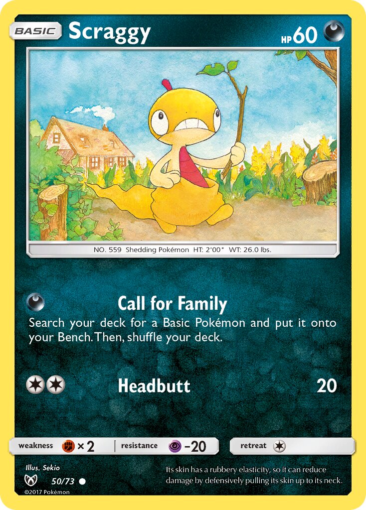 Scraggy 050/73 — Shining Legends (English Pokémon TCG card)