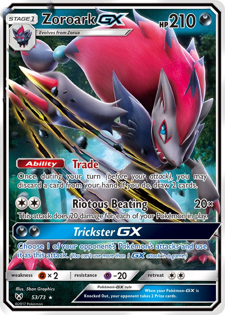 Zoroark-GX 053/73 — Shining Legends (English Pokémon TCG card)