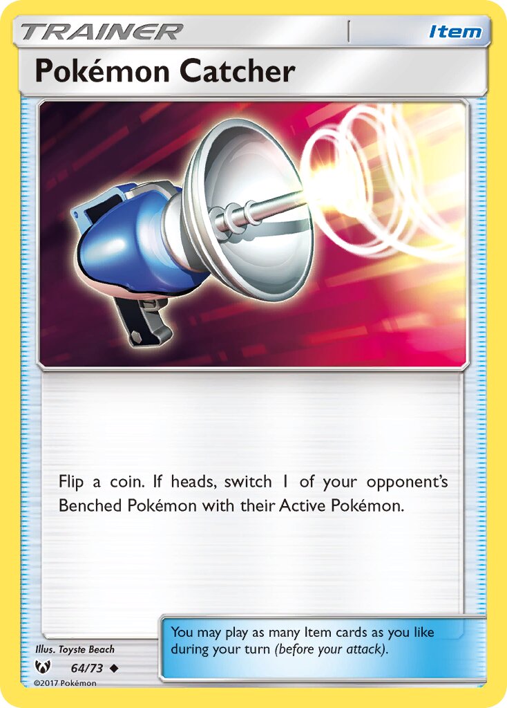 Pokémon Catcher 064/73 — Shining Legends (English Pokémon TCG card)