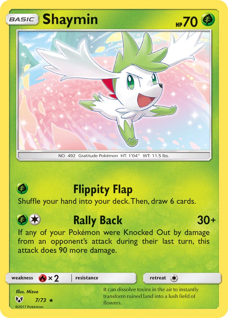Shaymin 007/73 — Shining Legends (English Pokémon TCG card)