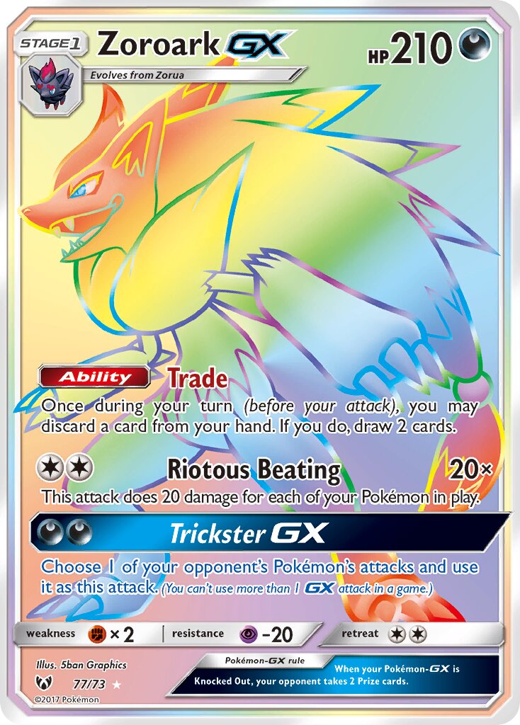Zoroark-GX 077/73 — Shining Legends (English Pokémon TCG card)