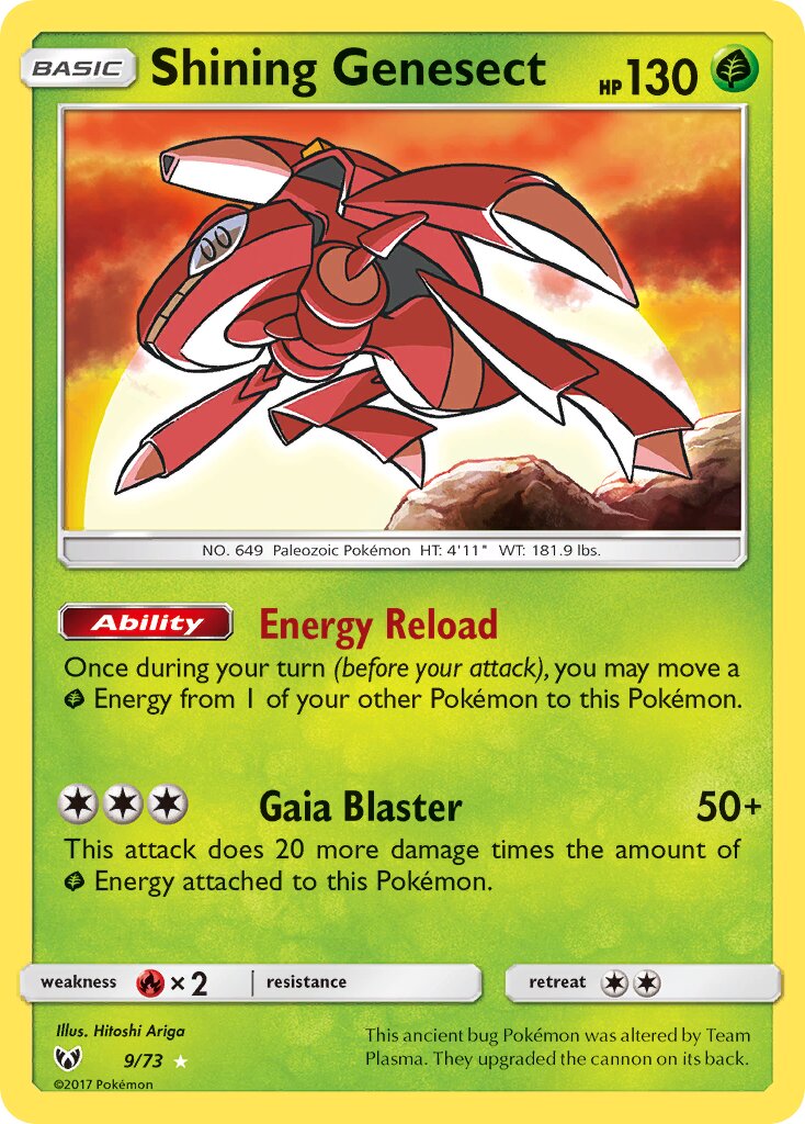 Shining Genesect 009/73 — Shining Legends (English Pokémon TCG card)