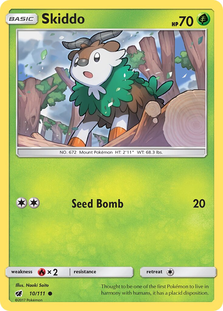 Skiddo 010/111 — Crimson Invasion (English Pokémon TCG card)