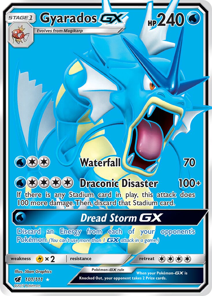 Gyarados-GX 101/111 — Crimson Invasion (English Pokémon TCG card)