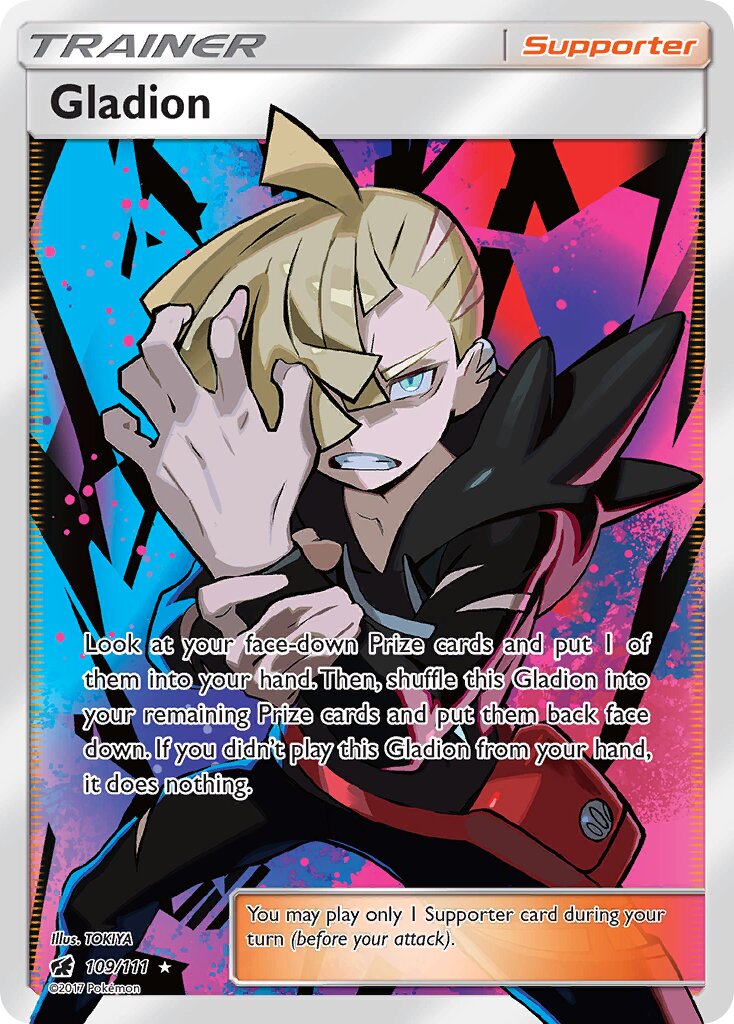 Gladion 109/111 — Crimson Invasion (English Pokémon TCG card)