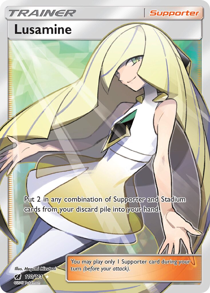 Lusamine 110/111 — Crimson Invasion (English Pokémon TCG card)