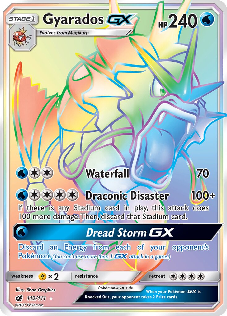 Gyarados-GX 112/111 — Crimson Invasion (English Pokémon TCG card)