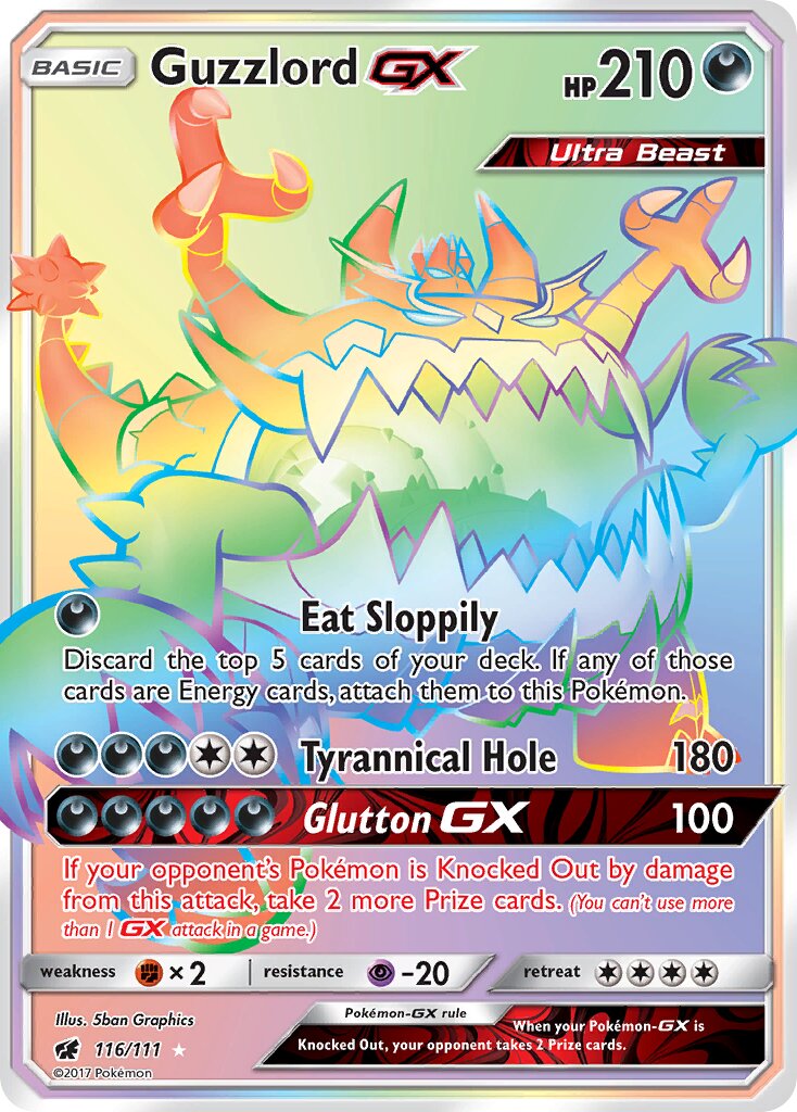 Guzzlord-GX 116/111 — Crimson Invasion (English Pokémon TCG card)