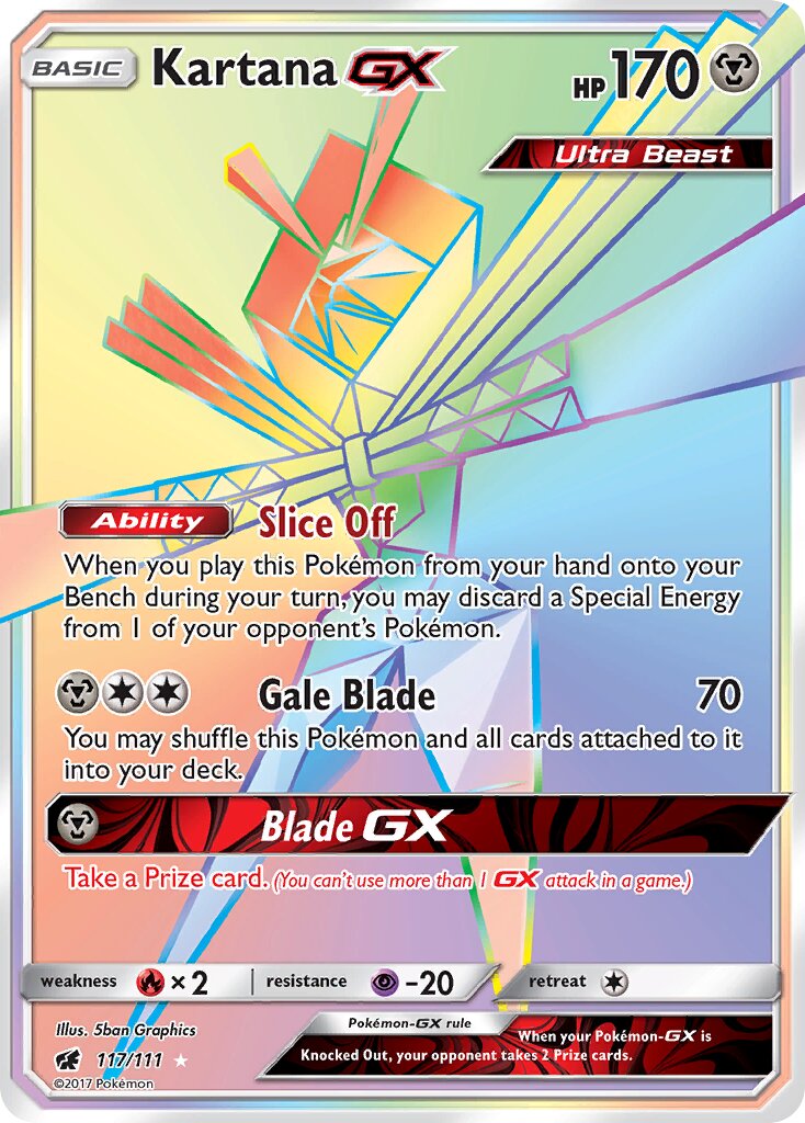 Kartana-GX 117/111 — Crimson Invasion (English Pokémon TCG card)