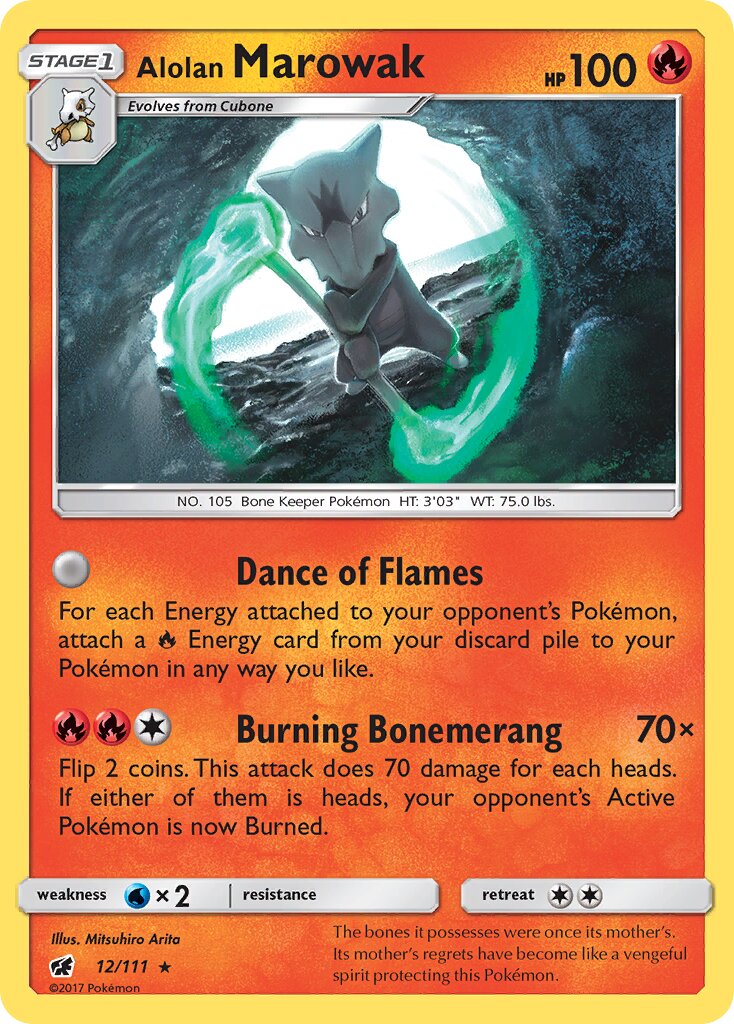 Alolan Marowak 012/111 — Crimson Invasion (English Pokémon TCG card)