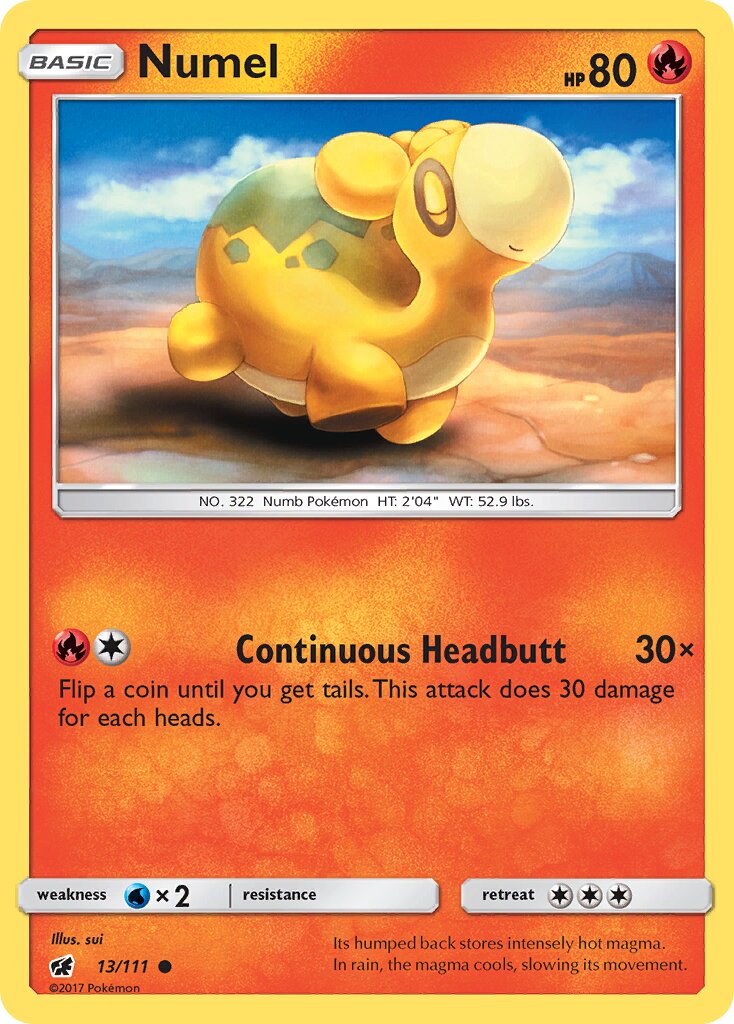 Numel 013/111 — Crimson Invasion (English Pokémon TCG card)
