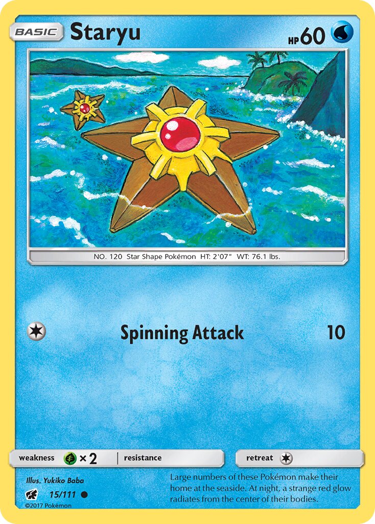 Staryu 015/111 — Crimson Invasion (English Pokémon TCG card)