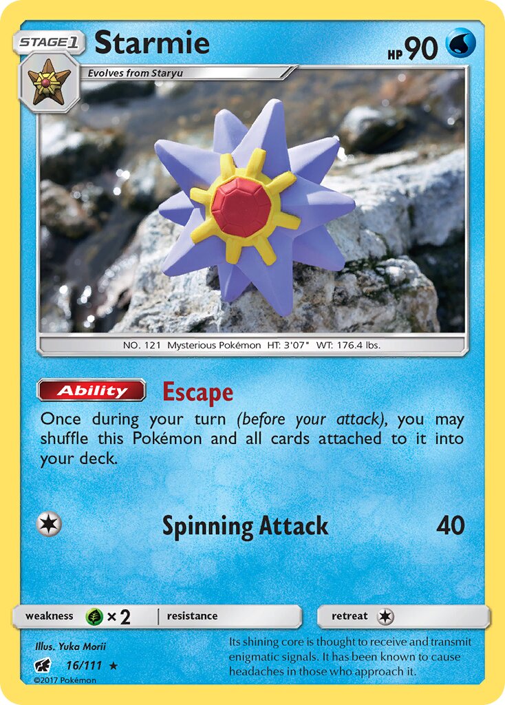Starmie 016/111 — Crimson Invasion (English Pokémon TCG card)