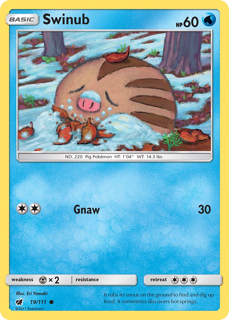 Swinub 019/111 — Crimson Invasion (English Pokémon TCG card)