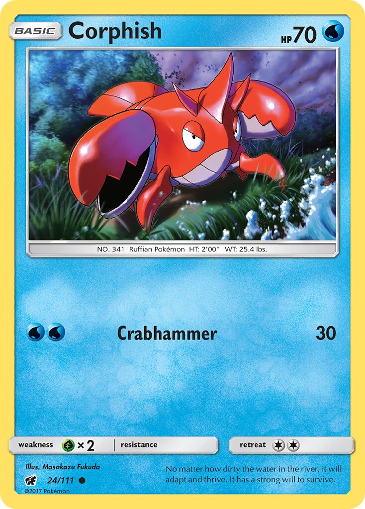 Corphish 024/111 — Crimson Invasion (English Pokémon TCG card)