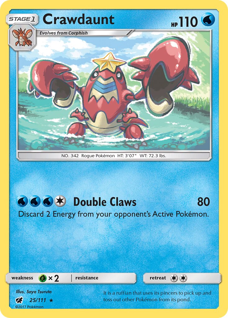 Crawdaunt 025/111 — Crimson Invasion (English Pokémon TCG card)