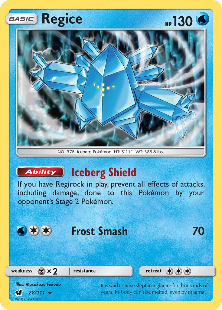 Regice 028/111 — Crimson Invasion (English Pokémon TCG card)