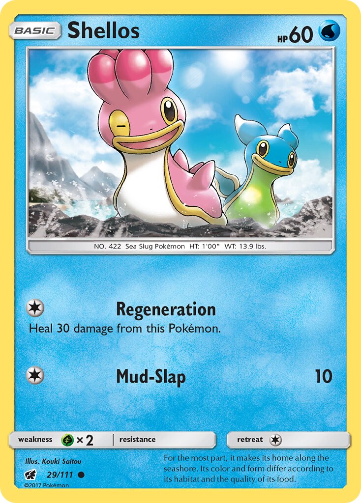 Shellos 029/111 — Crimson Invasion (English Pokémon TCG card)