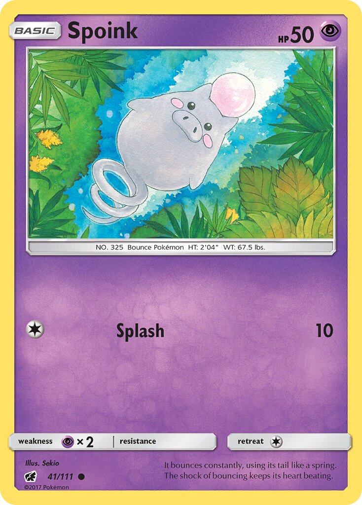Spoink 041/111 — Crimson Invasion (English Pokémon TCG card)