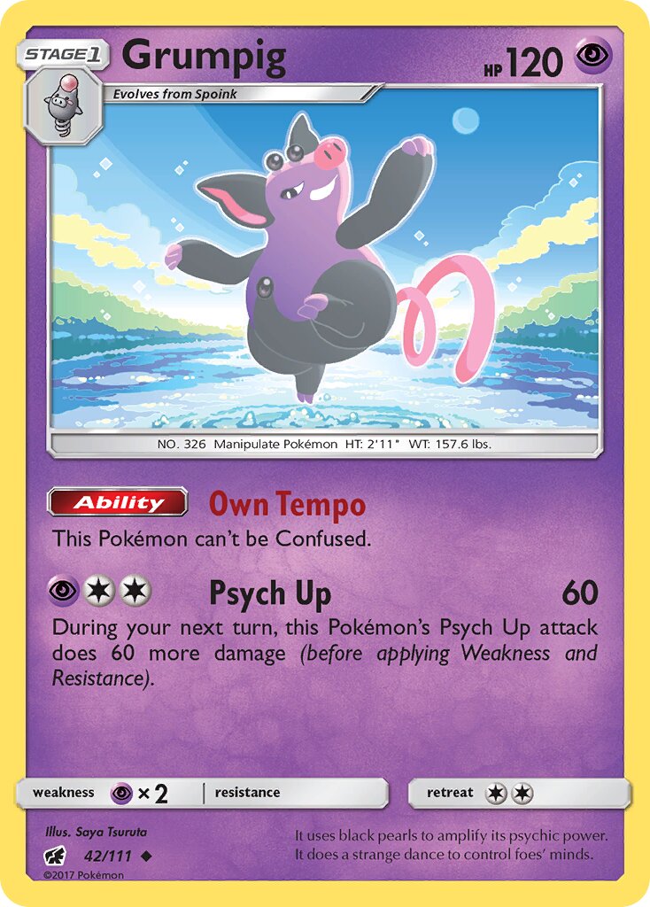 Grumpig 042/111 — Crimson Invasion (English Pokémon TCG card)