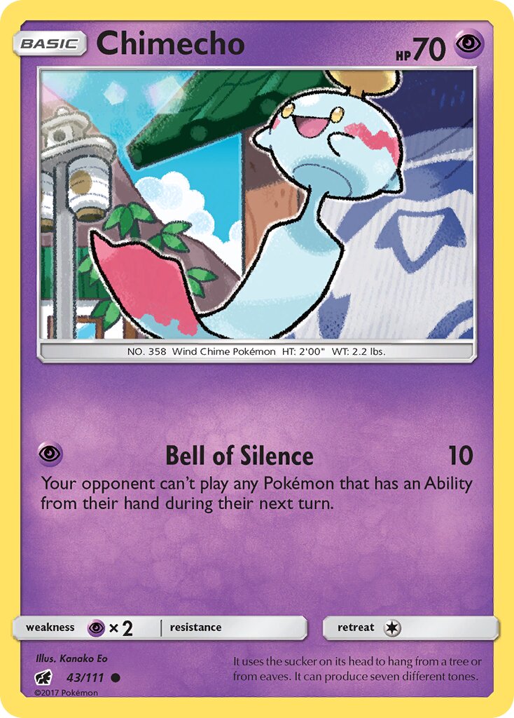 Chimecho 043/111 — Crimson Invasion (English Pokémon TCG card)