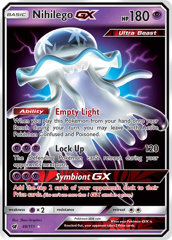Nihilego-GX 049/111 — Crimson Invasion (English Pokémon TCG card)