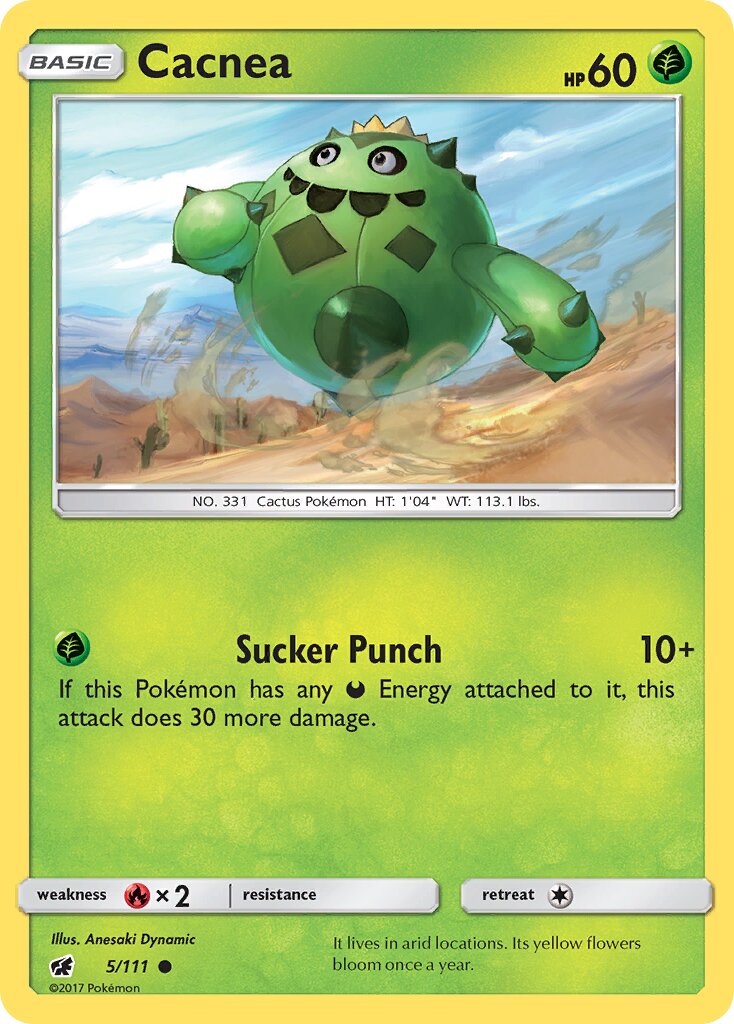 Cacnea 005/111 — Crimson Invasion (English Pokémon TCG card)