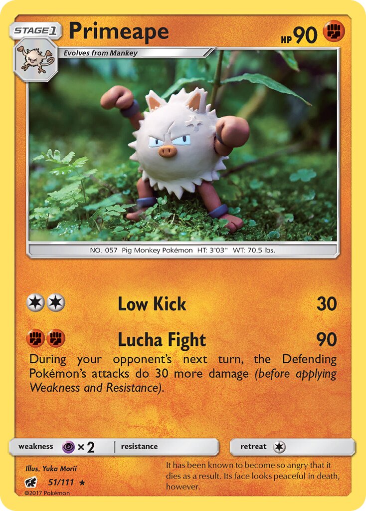Primeape 051/111 — Crimson Invasion (English Pokémon TCG card)