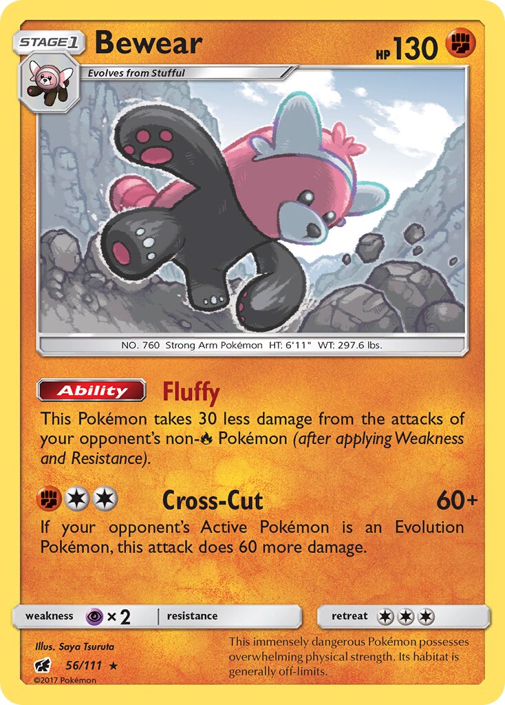 Bewear 056/111 — Crimson Invasion (English Pokémon TCG card)