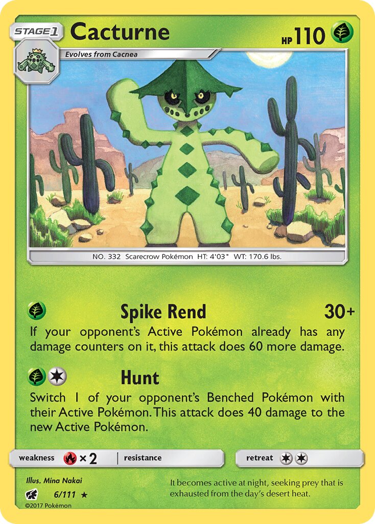 Cacturne 006/111 — Crimson Invasion (English Pokémon TCG card)