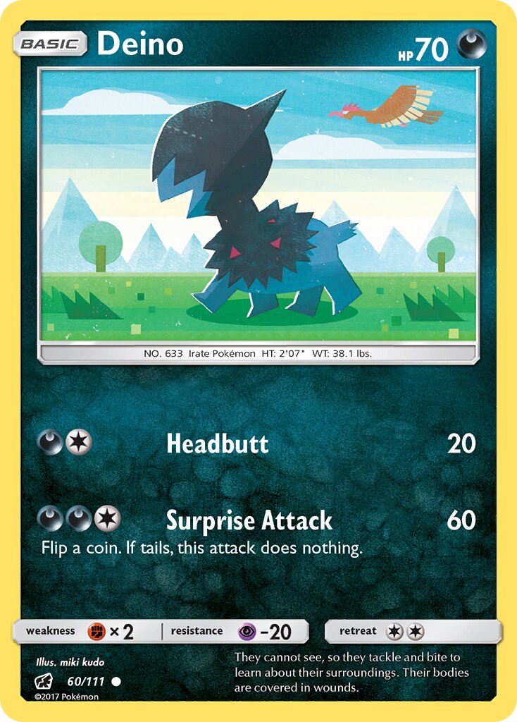Deino 060/111 — Crimson Invasion (English Pokémon TCG card)