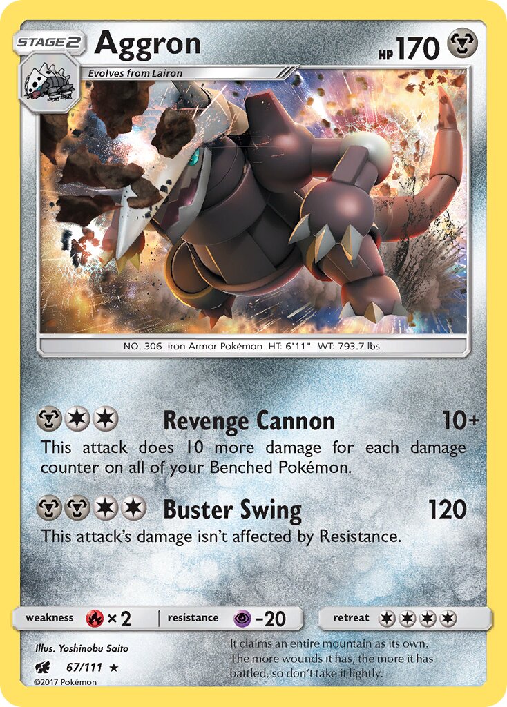 Aggron 067/111 — Crimson Invasion (English Pokémon TCG card)