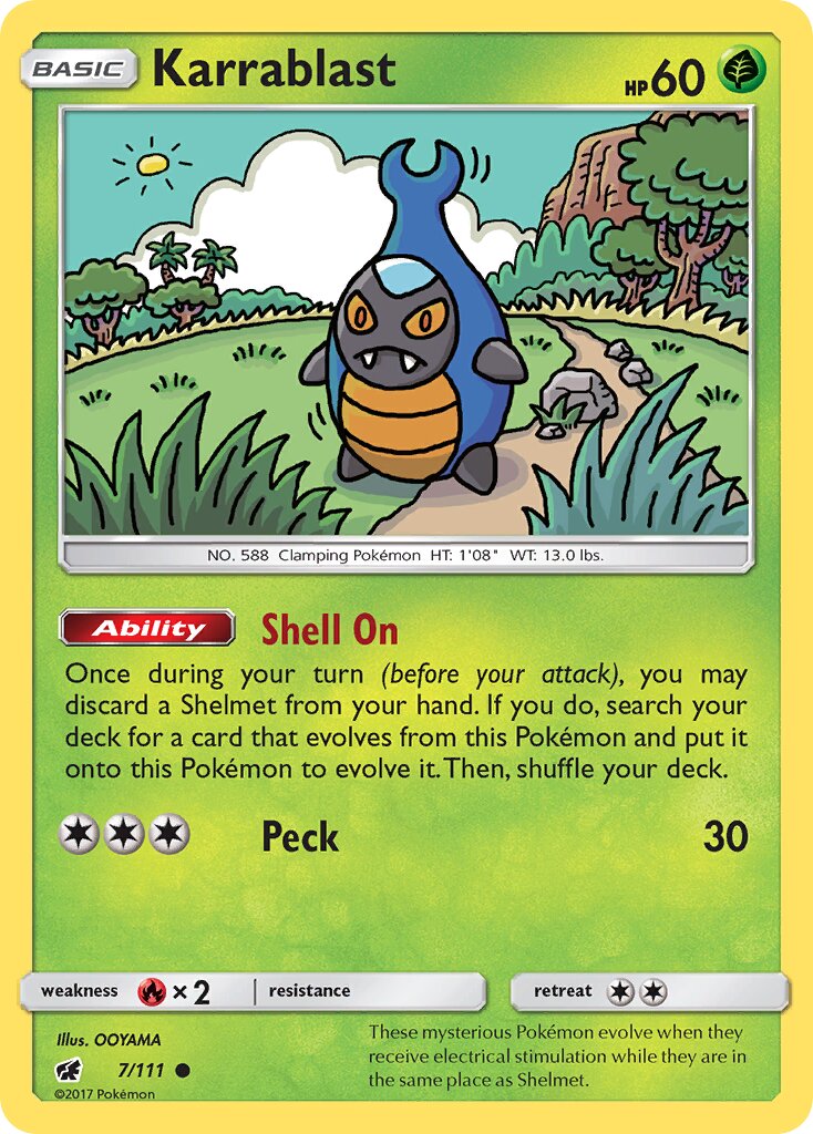 Karrablast 007/111 — Crimson Invasion (English Pokémon TCG card)