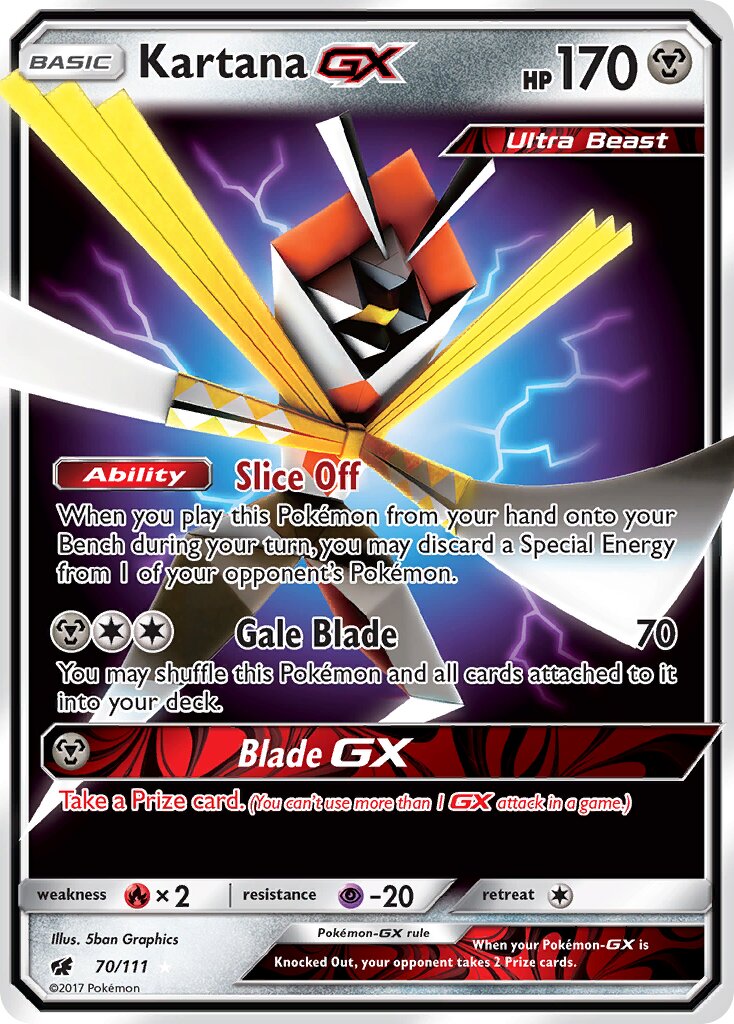 Kartana-GX 070/111 — Crimson Invasion (English Pokémon TCG card)