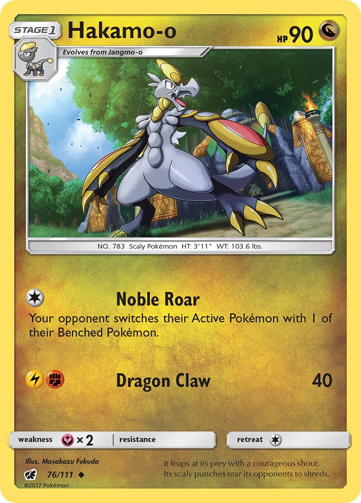 Hakamo-o 076/111 — Crimson Invasion (English Pokémon TCG card)