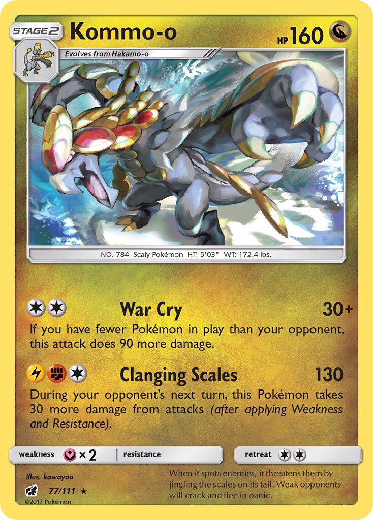 Kommo-o 077/111 — Crimson Invasion (English Pokémon TCG card)