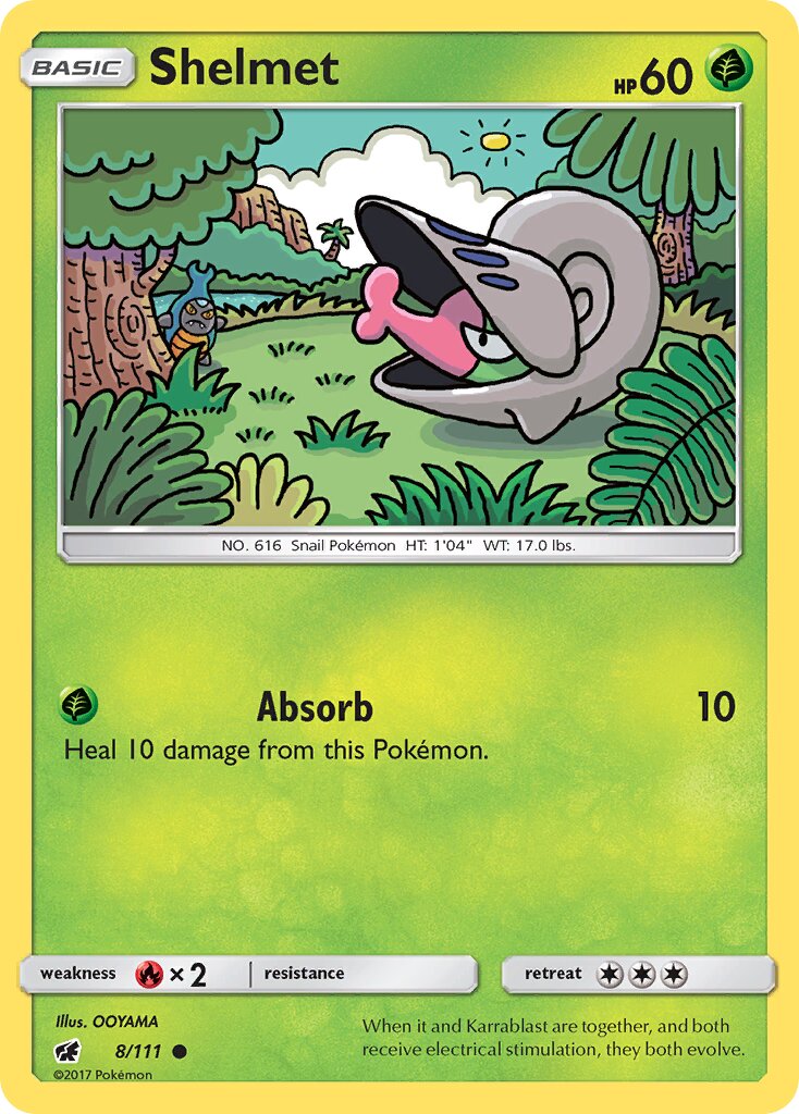Shelmet 008/111 — Crimson Invasion (English Pokémon TCG card)