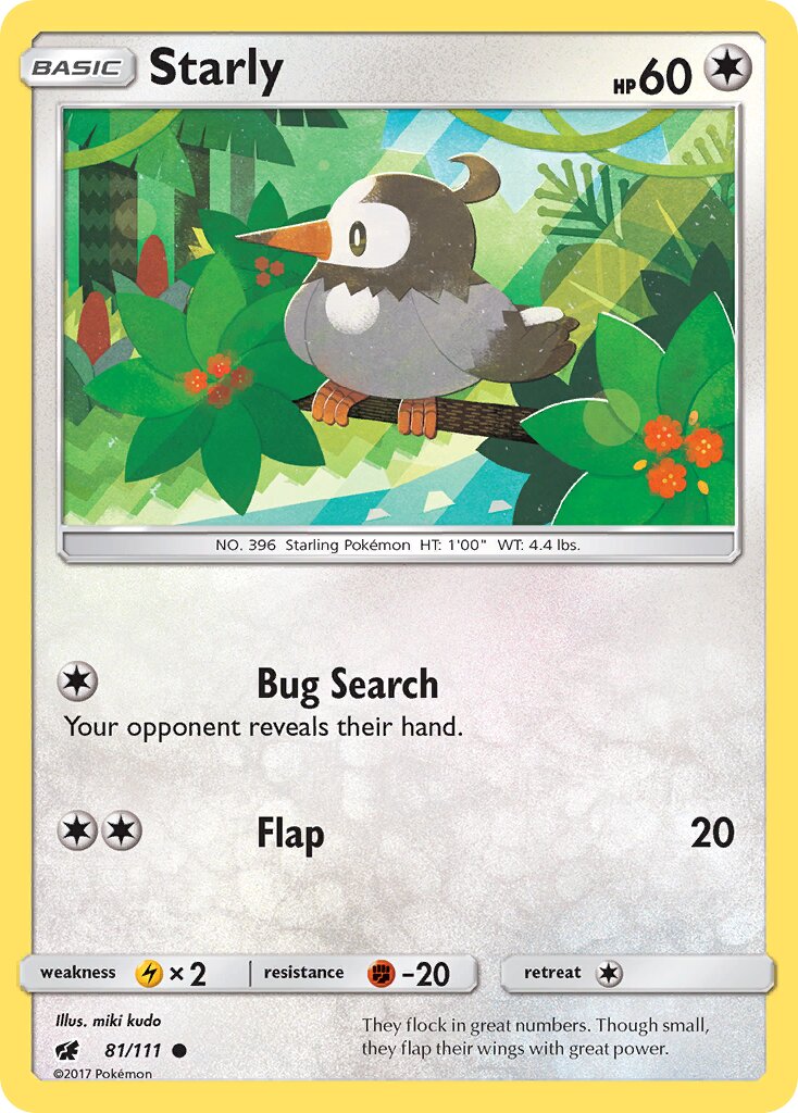 Starly 081/111 — Crimson Invasion (English Pokémon TCG card)