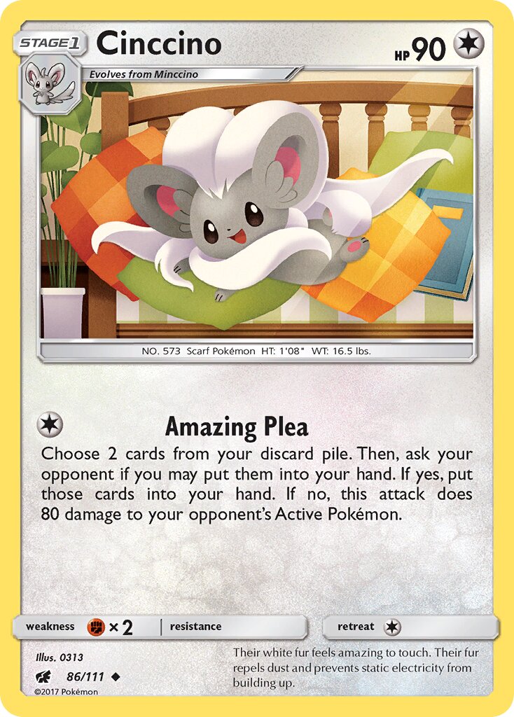 Cinccino 086/111 — Crimson Invasion (English Pokémon TCG card)